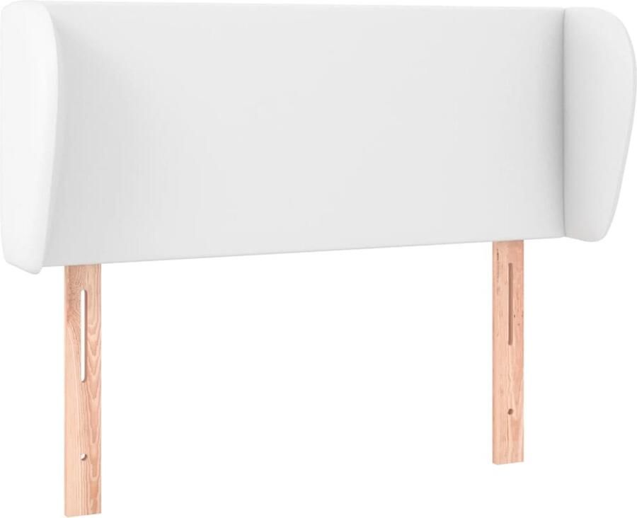VidaXL Hoofdbord met randen 103x23x78 88 cm kunstleer wit - Foto 5
