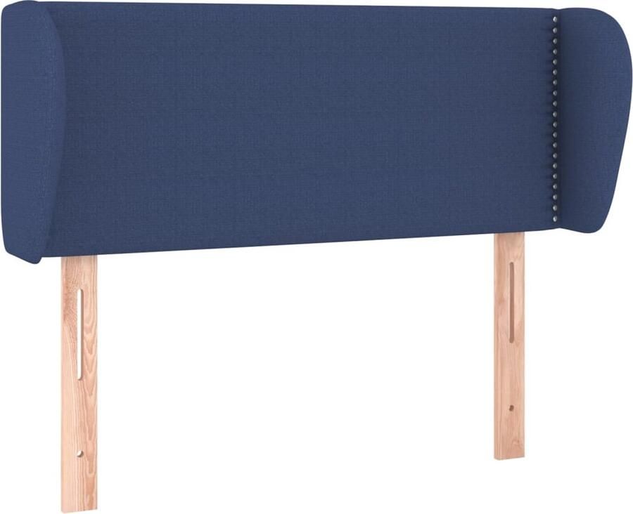 VidaXL Hoofdbord met randen 103x23x78 88 cm stof blauw