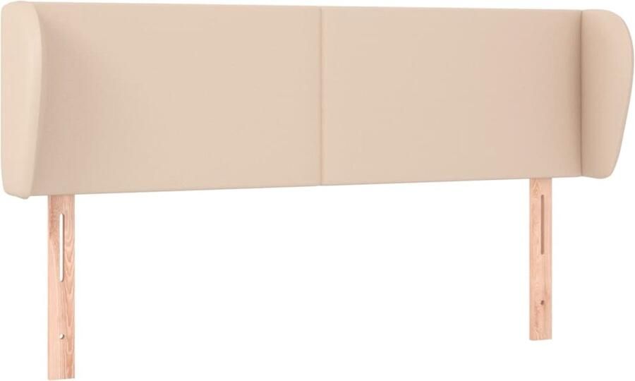 VidaXL Hoofdbord met randen 147x23x78 88 cm kunstleer cappuccinokleur