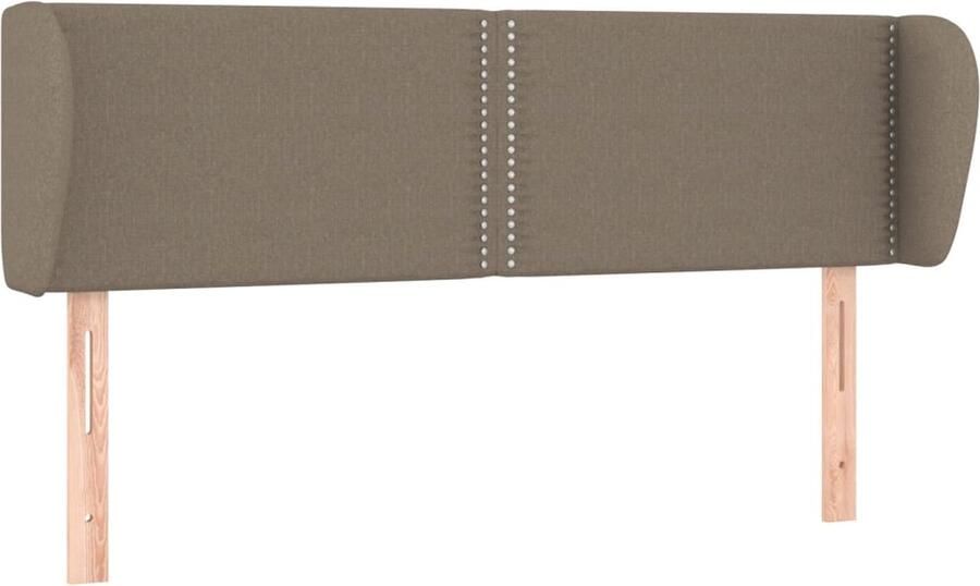 VidaXL Hoofdbord met randen 147x23x78 88 cm stof taupe