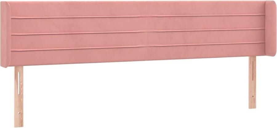 VidaXL Hoofdbord met randen 203x16x78 88 cm fluweel roze - Foto 3