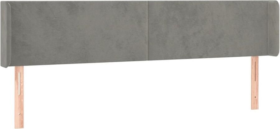 VidaXL Hoofdbord met Randen 163x16x78 88 cm Lichtgrijs Hoofd Bord Hoofdkussen Bedkleden Slaap Accessoires Klassiek Interieur Luxe Bedding Velvet Meubilair - Foto 2