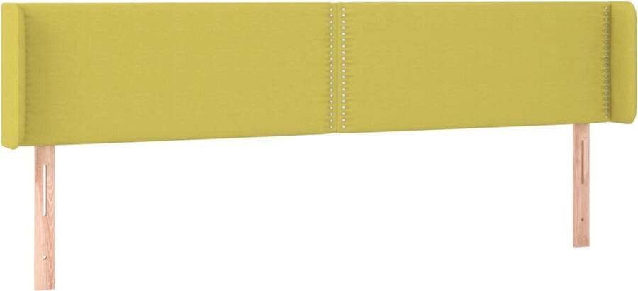 VidaXL Hoofdbord met randen 163x16x78 88 cm stof groen - Foto 2