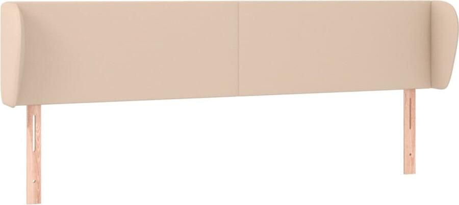 VidaXL Hoofdbord met randen 203x23x78 88 cm kunstleer cappuccinokleur - Foto 2