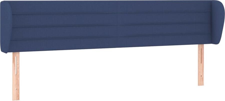 VidaXL Hoofdbord met randen 163x23x78 88 cm stof blauw - Foto 2