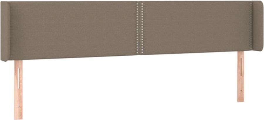VidaXL Hoofdbord met randen 183x16x78 88 cm stof taupe - Foto 2