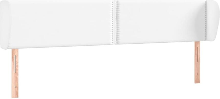 VidaXL Hoofdbord met randen 183x23x78 88 cm kunstleer wit