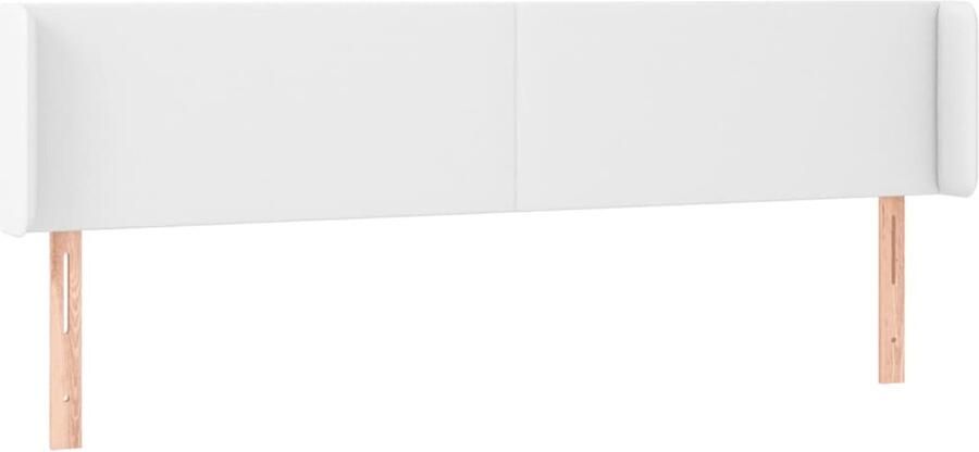 VidaXL Hoofdbord met randen 203x16x78 88 cm kunstleer wit - Foto 2