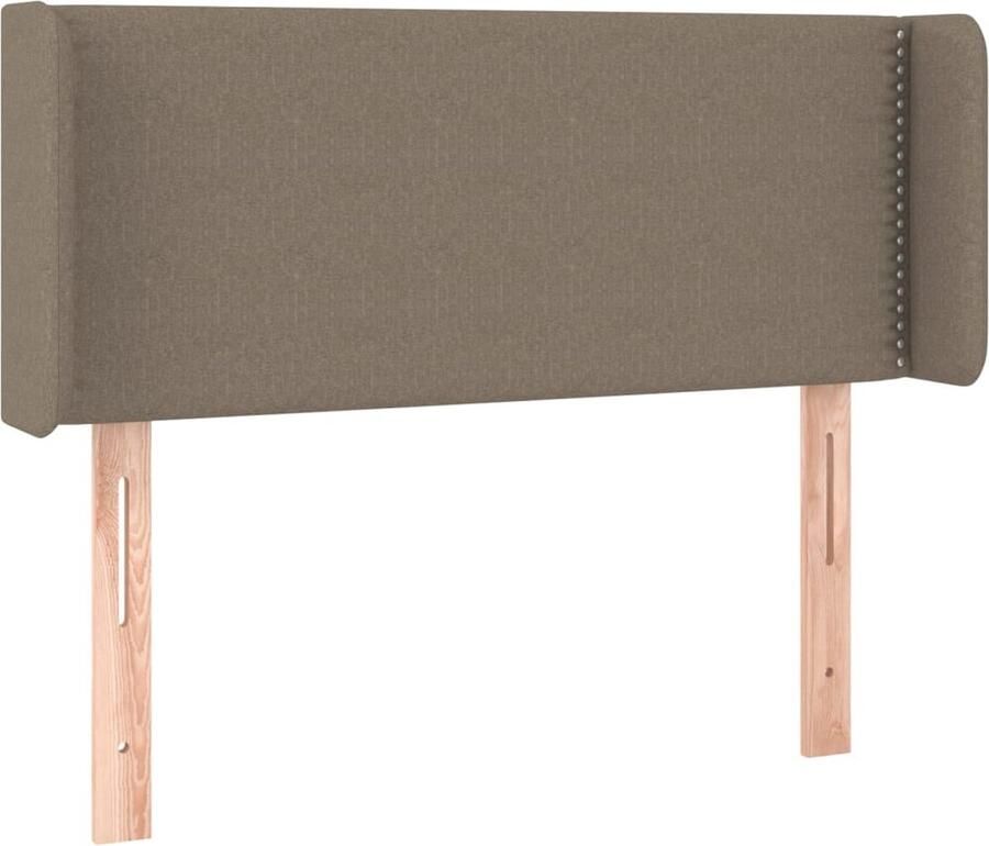 VidaXL Hoofdbord met randen 83x16x78 88 cm stof taupe - Foto 2