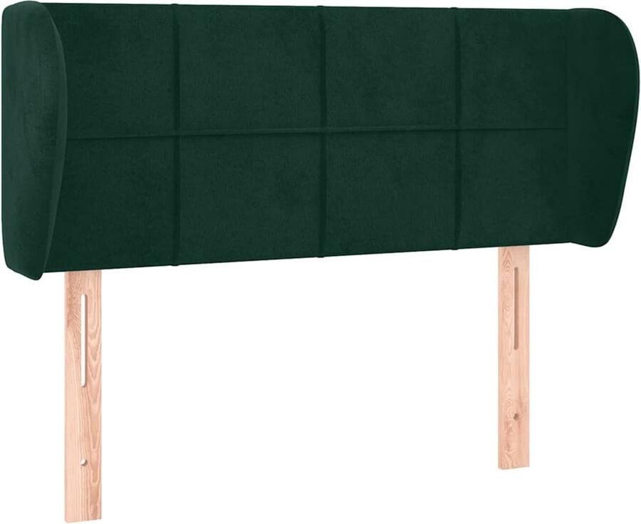 VidaXL Hoofdbord met randen 83x23x78 88 cm fluweel donkergroen - Foto 3