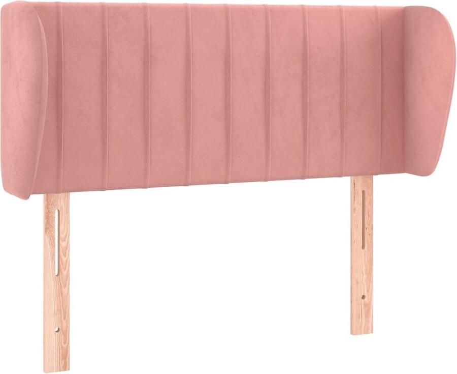 VidaXL Hoofdbord met randen 83x23x78 88 cm fluweel roze - Foto 3