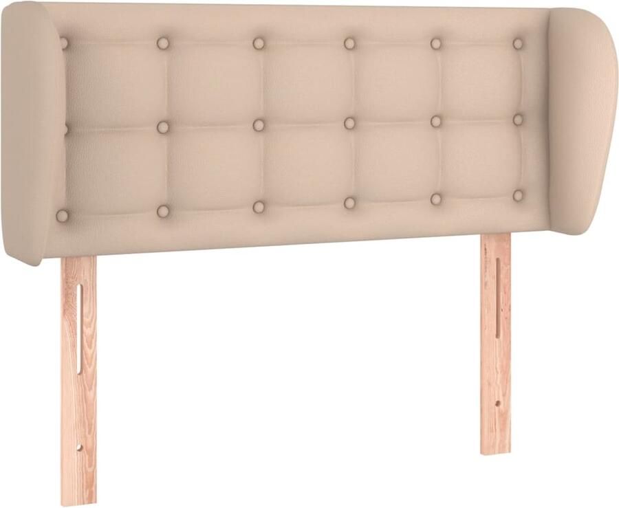 VidaXL Hoofdbord met randen 83x23x78 88 cm kunstleer cappuccinokleur - Foto 2