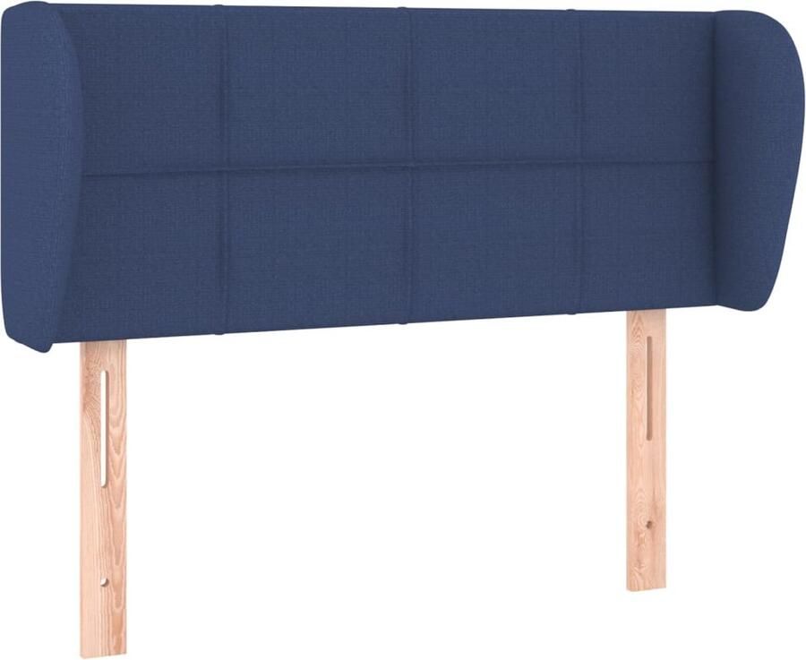 VidaXL Hoofdbord met randen 83x23x78 88 cm stof blauw - Foto 4