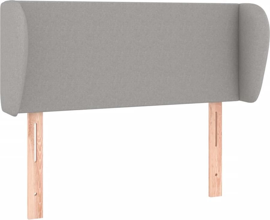 VidaXL Hoofdbord met randen 83x23x78 88 cm stof lichtgrijs