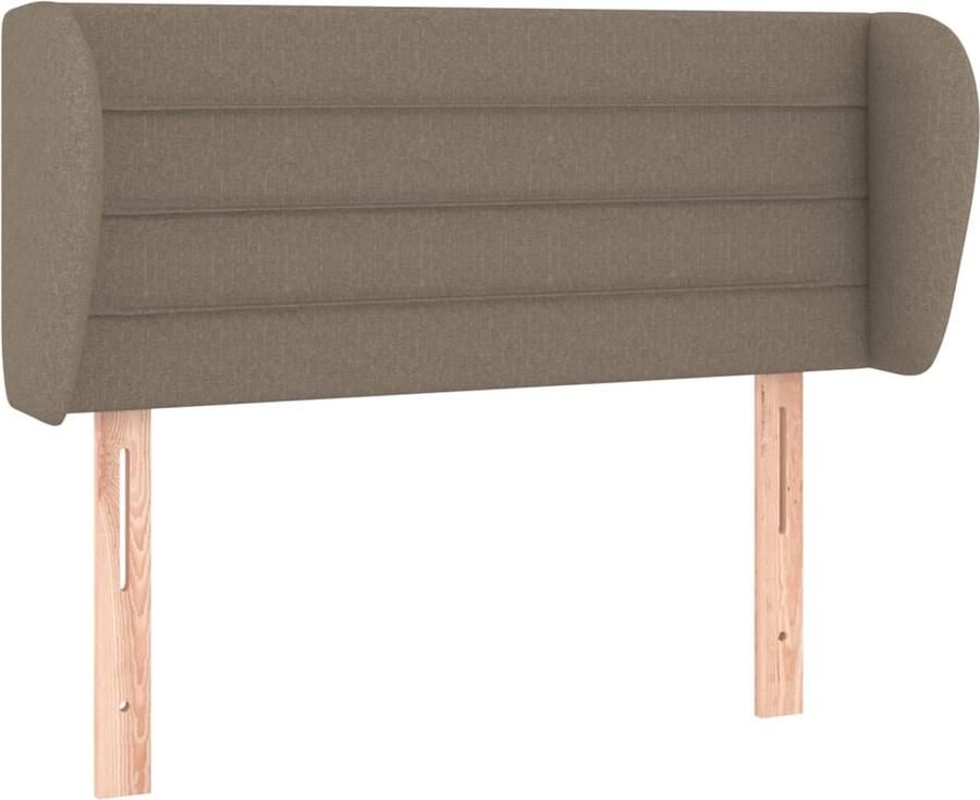 VidaXL Hoofdbord met randen 83x23x78 88 cm stof taupe - Foto 2