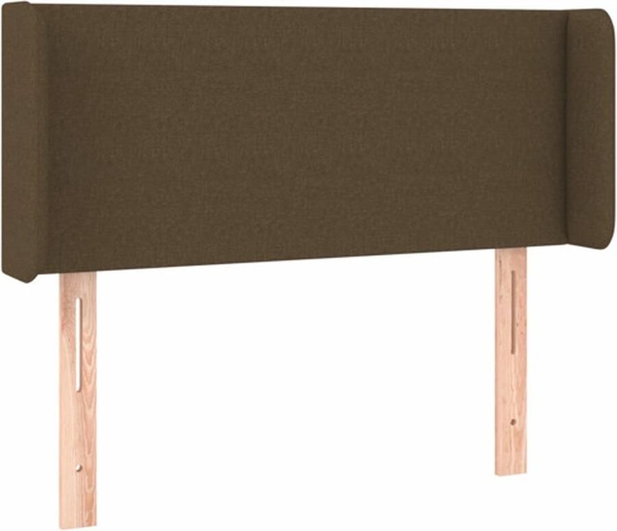 VidaXL Hoofdbord met randen 93x16x78 88 cm stof donkerbruin - Foto 4