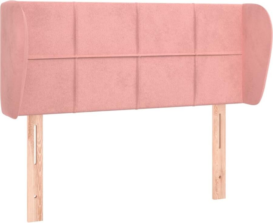 VidaXL Hoofdbord met randen 83x23x78 88 cm fluweel roze - Foto 2