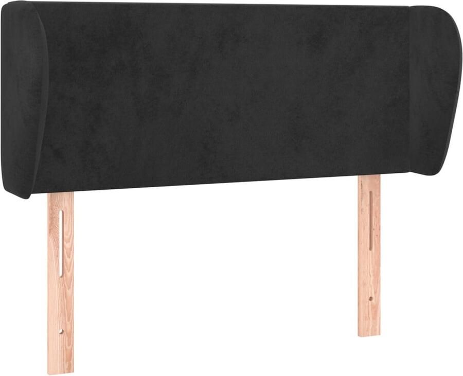 VidaXL Hoofdbord Fluweel Zwart 83x23x78 88 cm Hoofd Bord Hoofdeinde Velvet Hoofdbord Zwarte Hoofdbord Slaap Accessoires Kamer Decoratie - Foto 2
