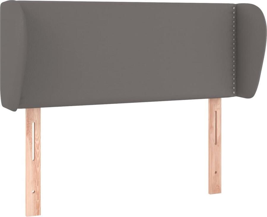 VidaXL Hoofdbord met randen 83x23x78 88 cm kunstleer grijs