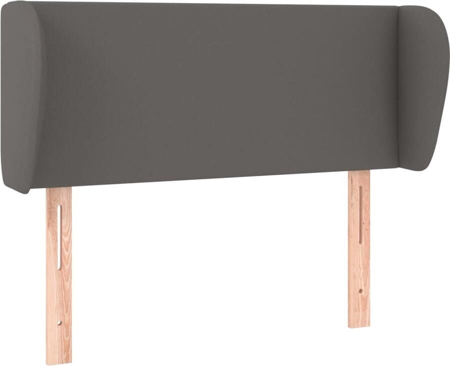 VidaXL Hoofdbord met randen 103x23x78 88 cm kunstleer grijs - Foto 2
