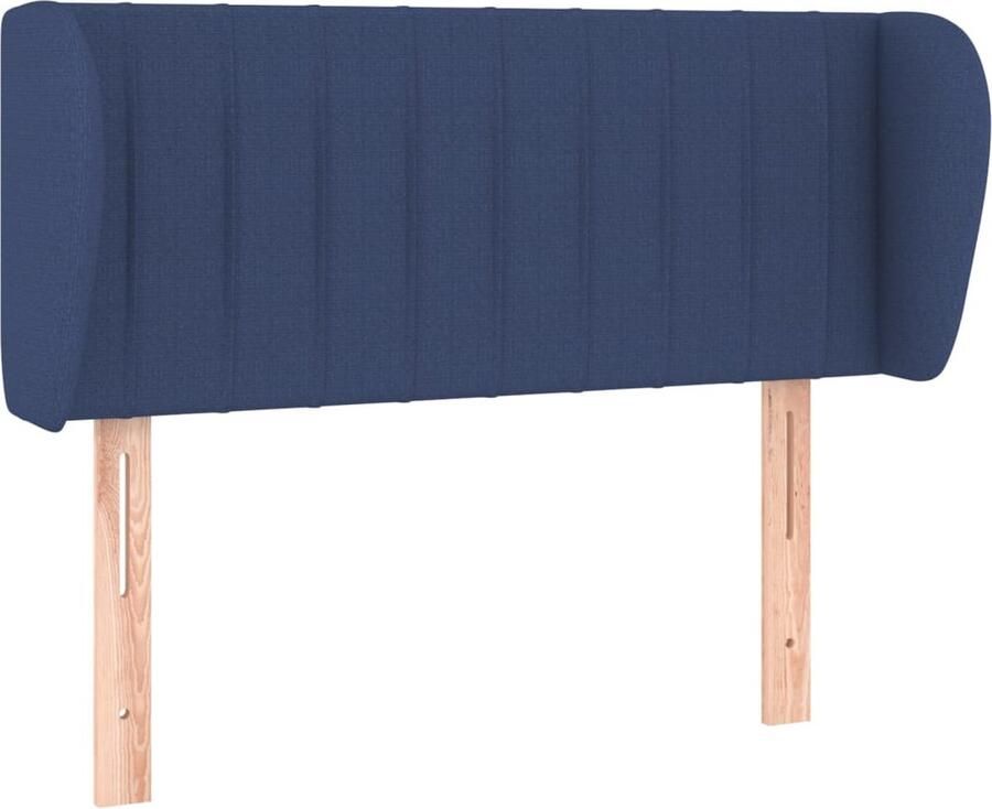 VidaXL Hoofdbord met randen 93x23x78 88 cm stof blauw - Foto 3