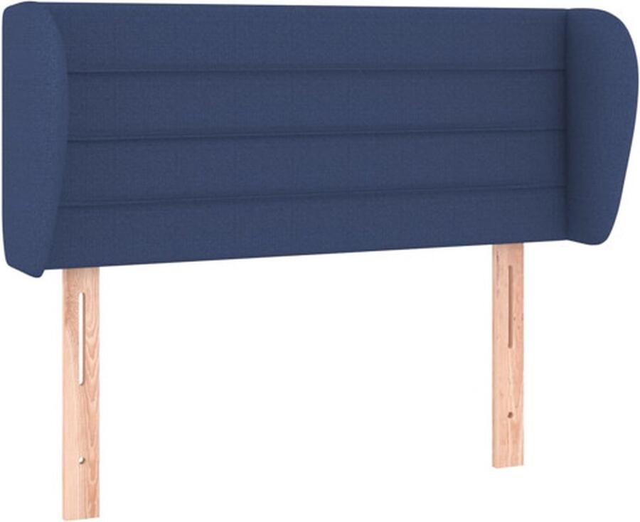 VidaXL Hoofdbord met randen 83x23x78 88 cm stof blauw - Foto 5