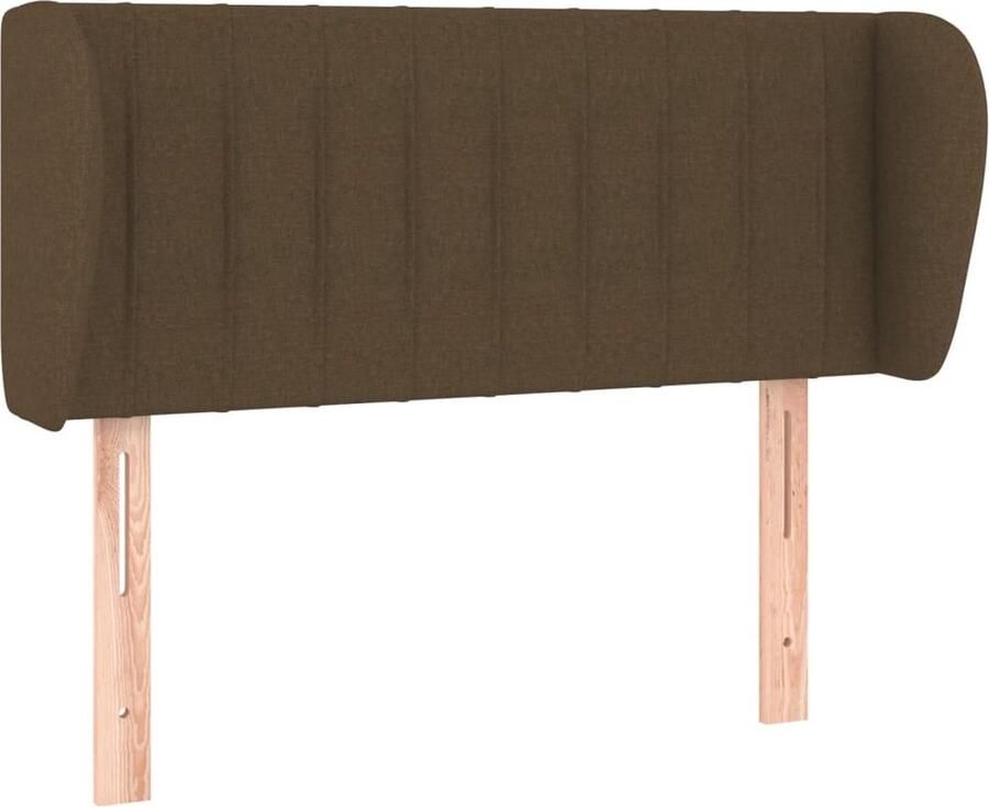 VidaXL Hoofdbord met randen 93x23x78 88 cm stof donkerbruin - Foto 2