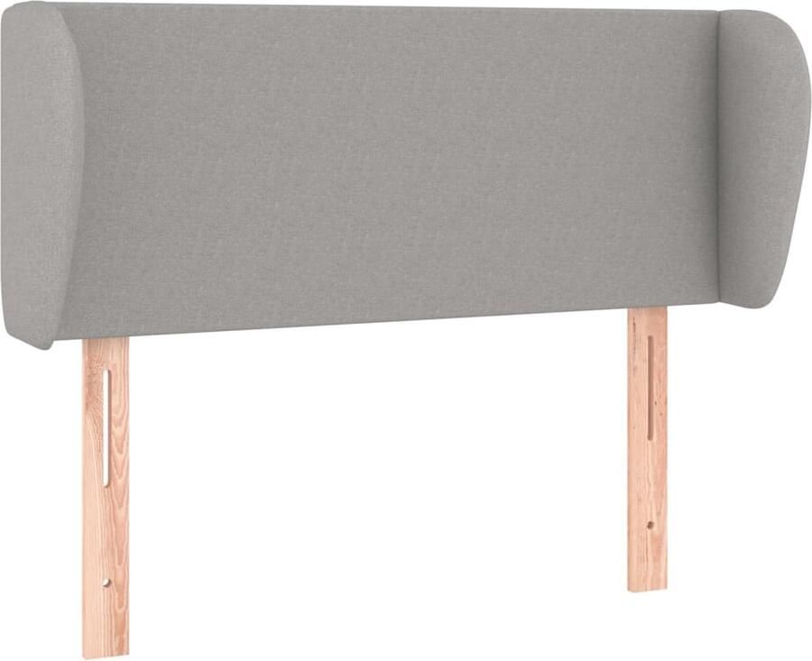 VidaXL Hoofdbord met randen 93x23x78 88 cm stof lichtgrijs - Foto 2
