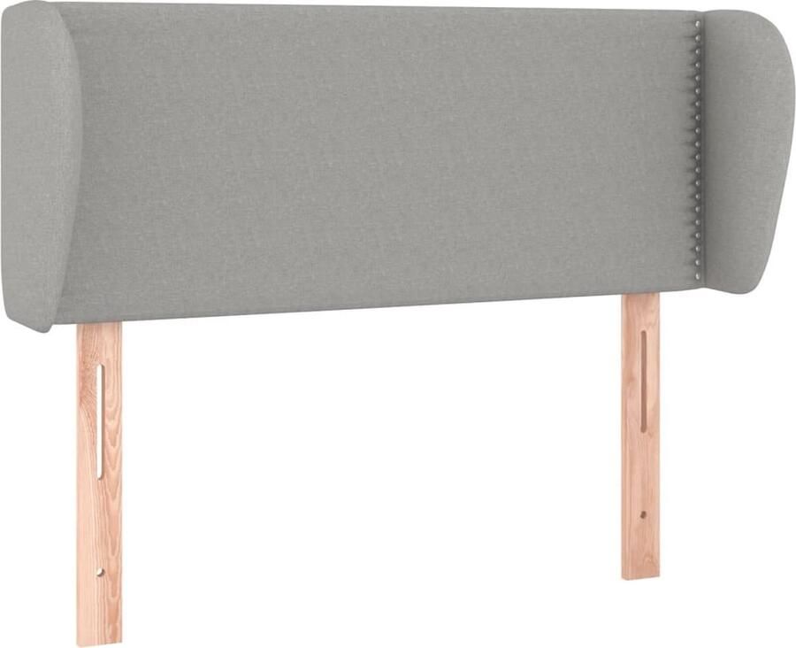 VidaXL Hoofdbord met randen 83x23x78 88 cm stof lichtgrijs
