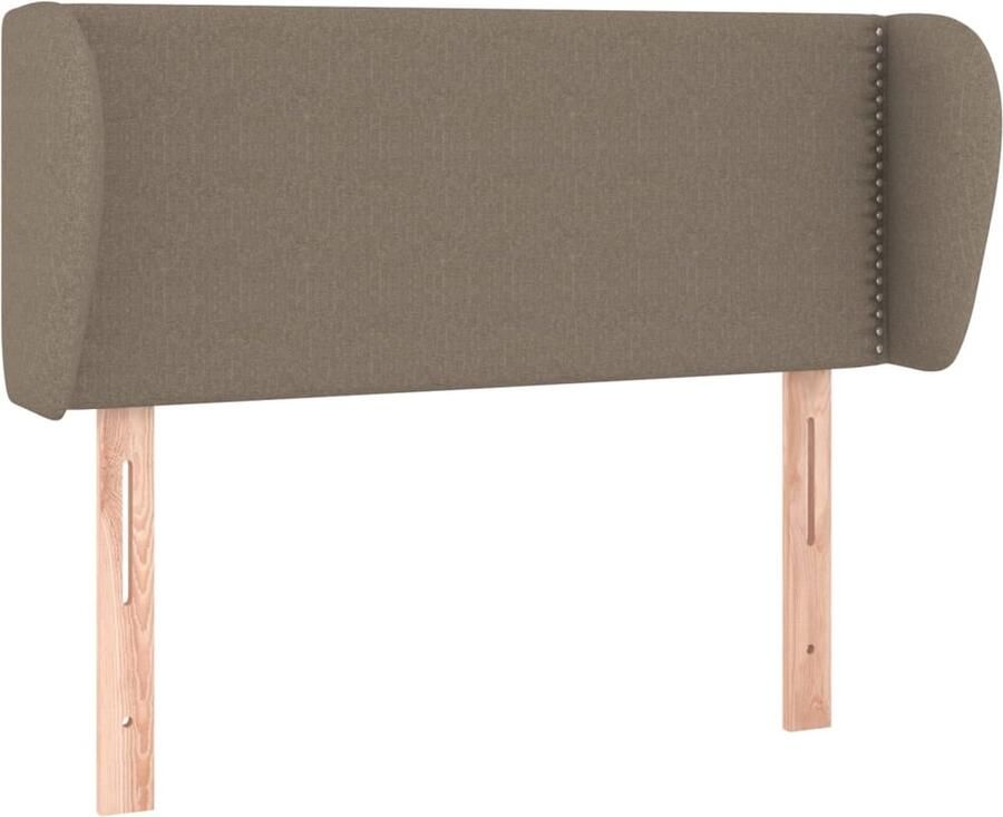 VidaXL Hoofdbord met randen 93x23x78 88 cm stof taupe
