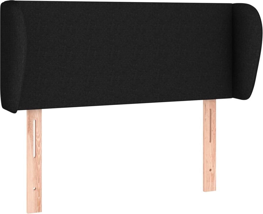 VidaXL Hoofdbord met randen 93x23x78 88 cm stof zwart - Foto 3