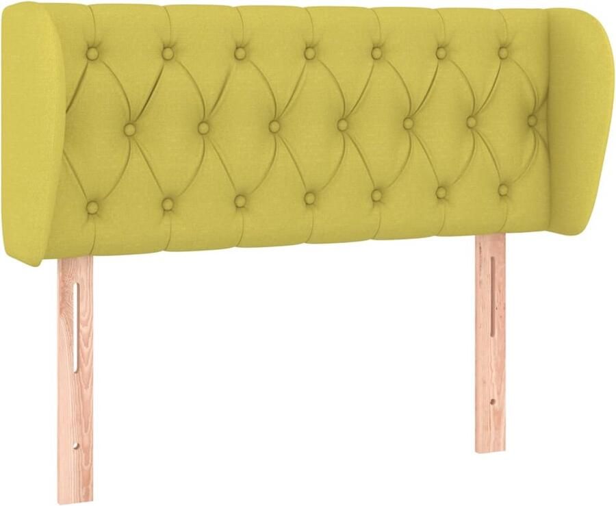 VidaXL Hoofdbord met randen 93x23x78 88 cm stof groen - Foto 2