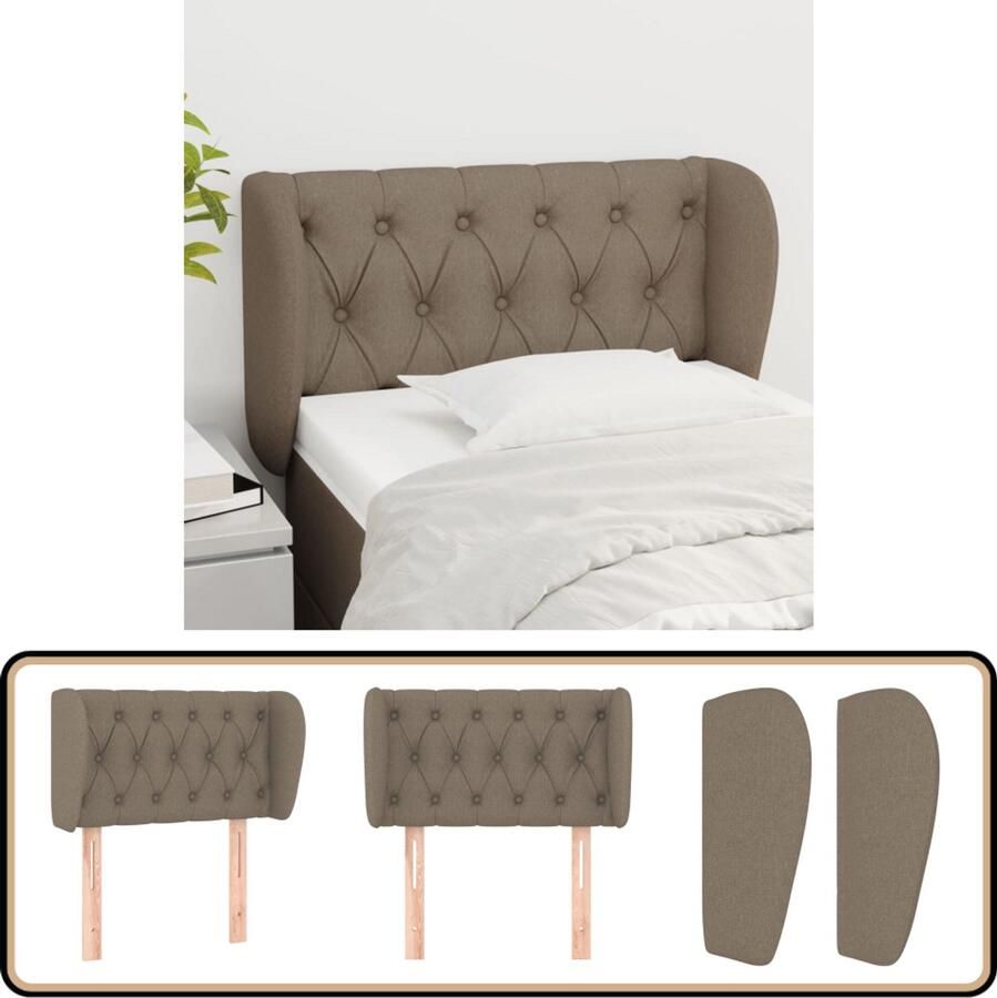 The Living Store Klassiek Hoofdbord Taupe 83 x 23 x 78 88 cm Duurzaam Stof Verstelbare Hoogte Klassieke Hoofdbord Taupe Stoffen Hoofdbord Beddecoratie Bedroom Decor