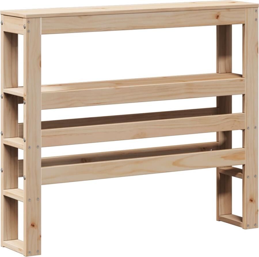 VidaXL Hoofdbord met schappen 75 cm massief grenenhout