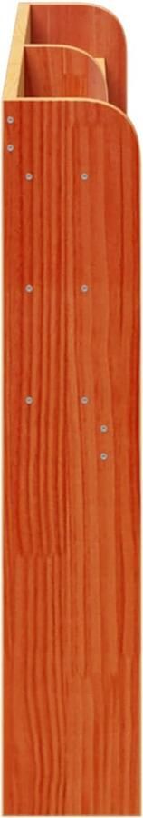 VidaXL Hoofdbord met schappen 120 cm massief grenenhout wasbruin