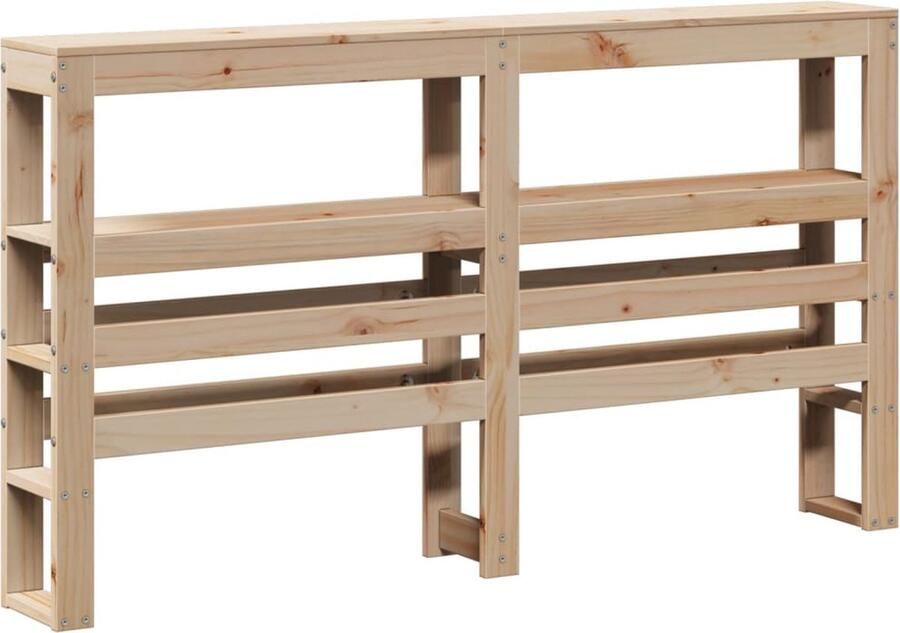 VidaXL Hoofdbord met schappen 135 cm massief grenenhout