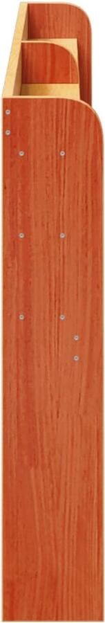 VidaXL Hoofdbord met schappen 200 cm massief grenenhout wasbruin