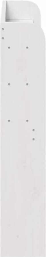 VidaXL Hoofdbord met schappen 75 cm massief grenenhout wit