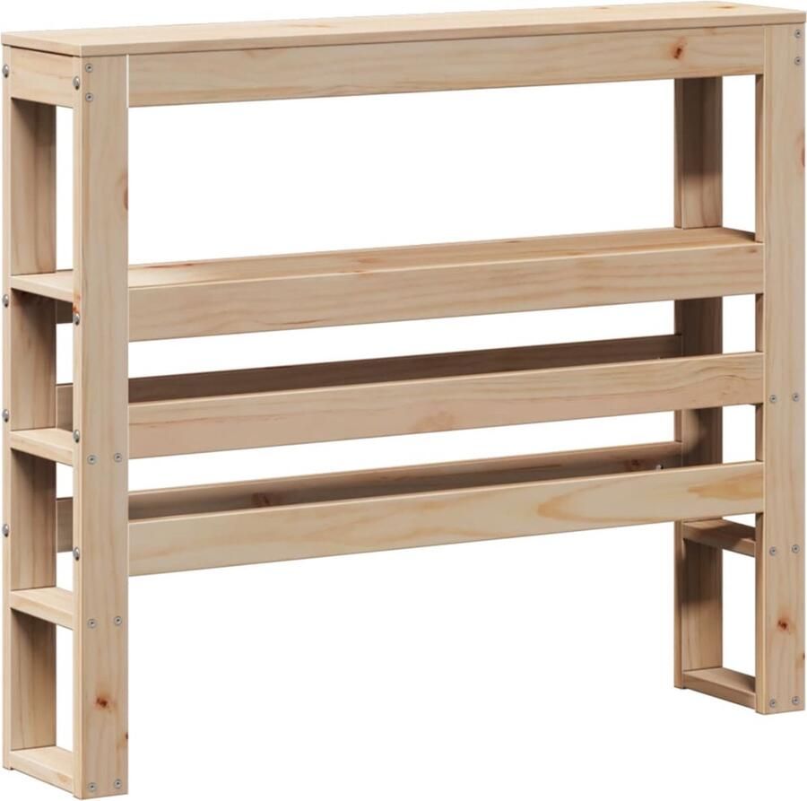 VidaXL Hoofdbord met schappen 90 cm massief grenenhout