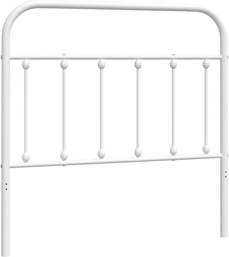 VidaXL Hoofdbord metaal wit 100 cm - Foto 2