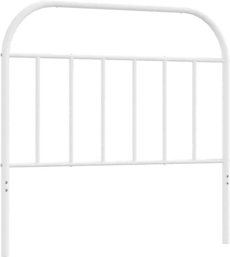 VidaXL Hoofdbord metaal wit 100 cm - Foto 2