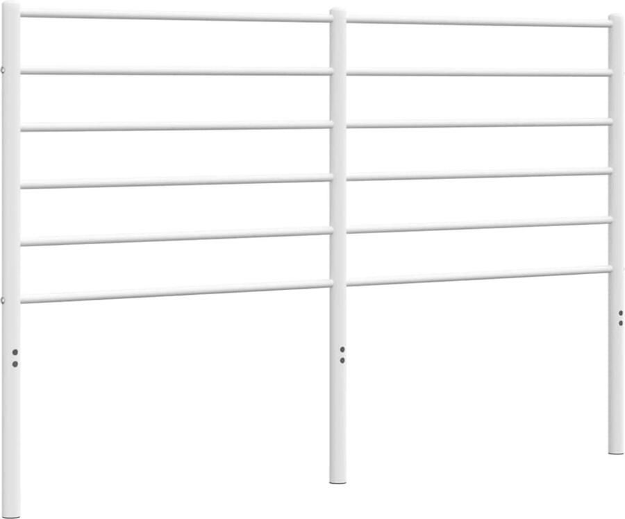 VidaXL Hoofdbord metaal wit 120 cm - Foto 3