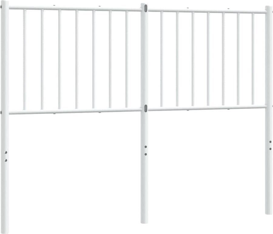 VidaXL Hoofdbord metaal wit 125x3x90 cm - Foto 2
