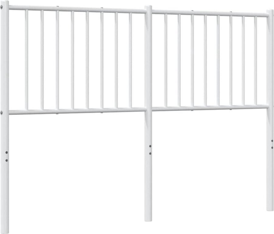 VidaXL Hoofdbord metaal wit 146x3x90 cm - Foto 2