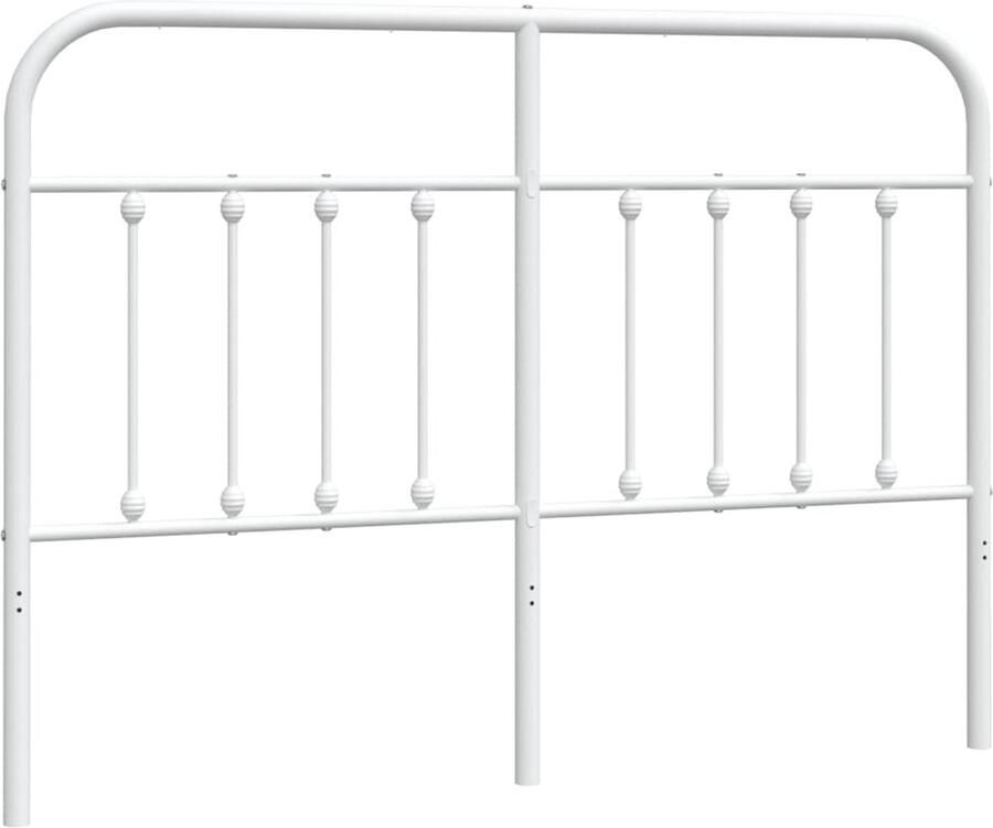 VidaXL Hoofdbord metaal wit 140 cm - Foto 2
