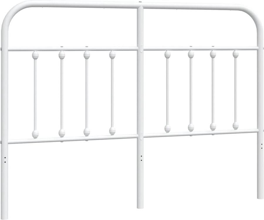 VidaXL Hoofdbord metaal wit 150 cm - Foto 2