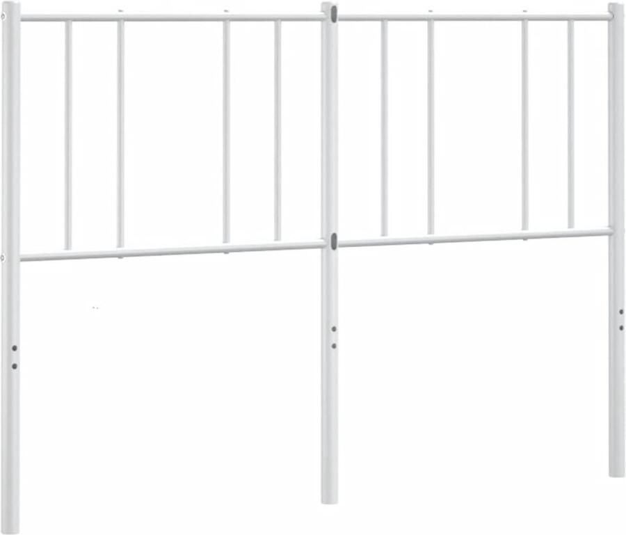 VidaXL Hoofdbord metaal wit 160 cm - Foto 2