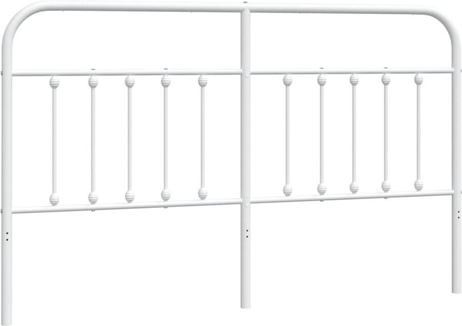 VidaXL Hoofdbord metaal wit 160 cm - Foto 2