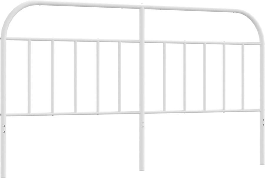 VidaXL Hoofdbord metaal wit 160 cm - Foto 2