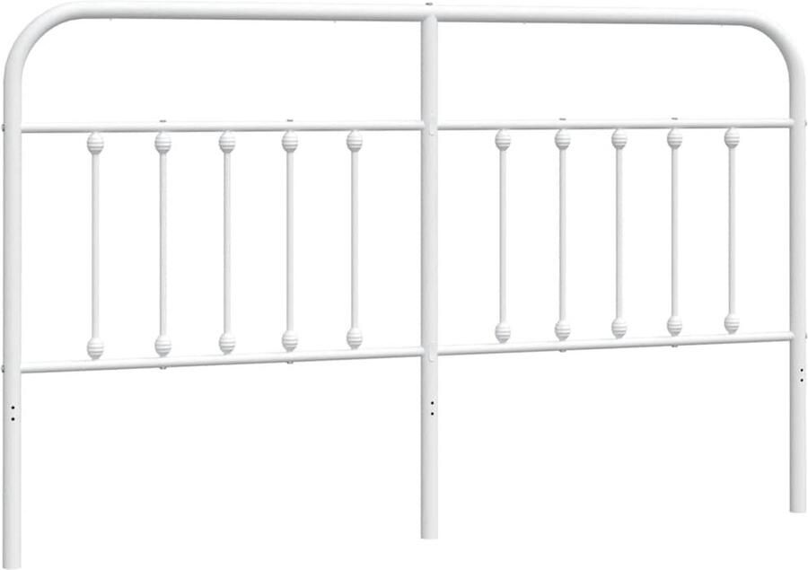 VidaXL Vervangend hoofdbord metaal wit 180 cm - Foto 4